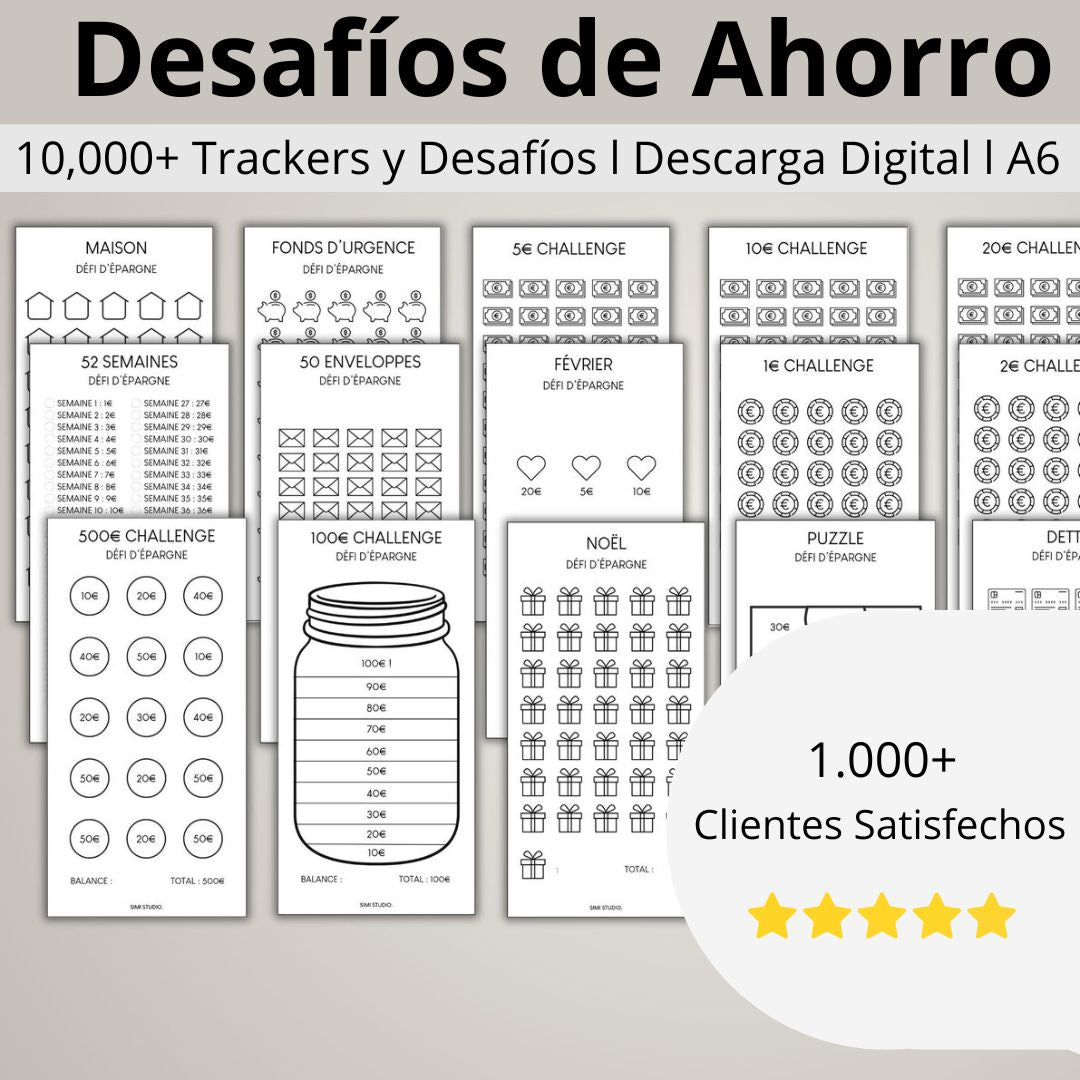 10,000+ Desafíos de Ahorro & Sobre de Presupuesto