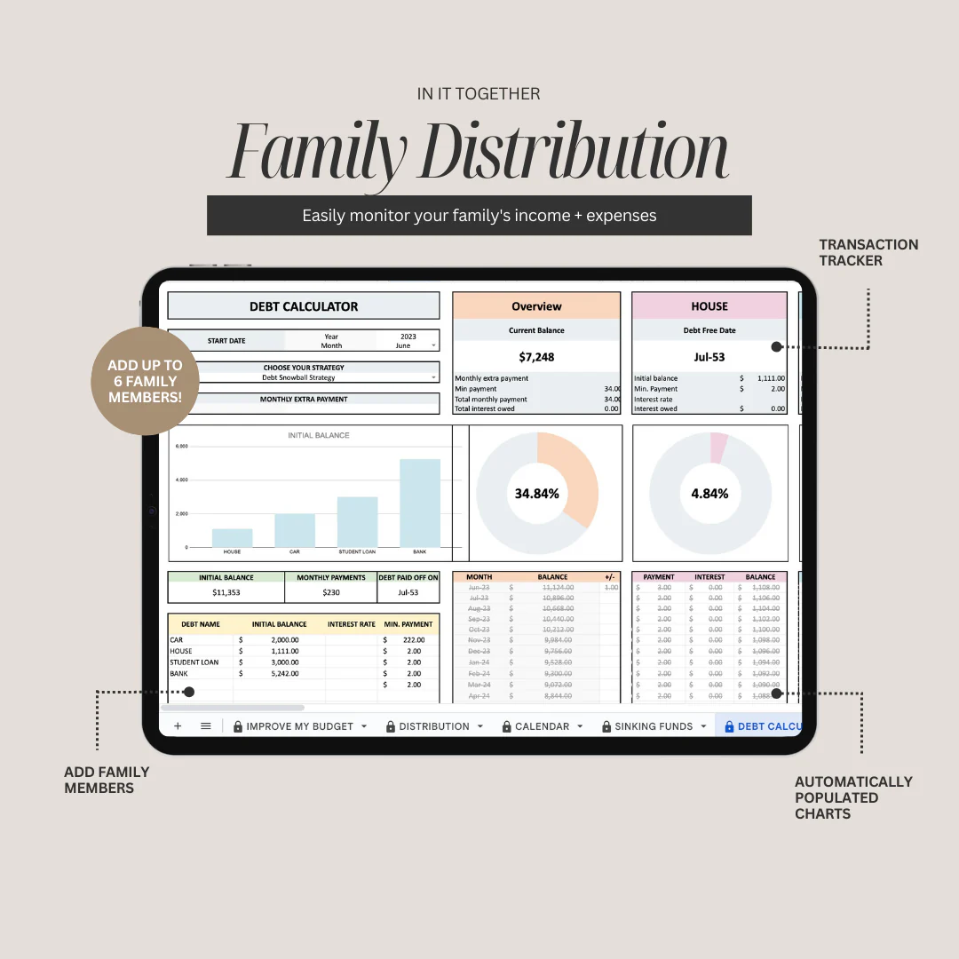 Advanced Couple & Family Finance Management Template